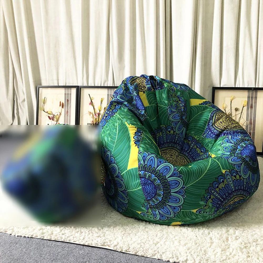 Outdoor Color Printed Inner Coat Does Not Contain Particles Waterproof Simple Leisure Bean Bag Lazy Sofa Chair Expression City