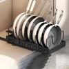 of Frying Pan Drawer Pot Storage Frying Pan Cutting Lid Holder [Set 2] 8-Compartment Rack, Storage, Sideboard, Stand, Pot, Board, (Black)