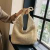 New Grass Women Travel Beach Bags Single Handle Shoulder Bags Grass Large Capacity Tote Bag Hand Woven Bag for Women