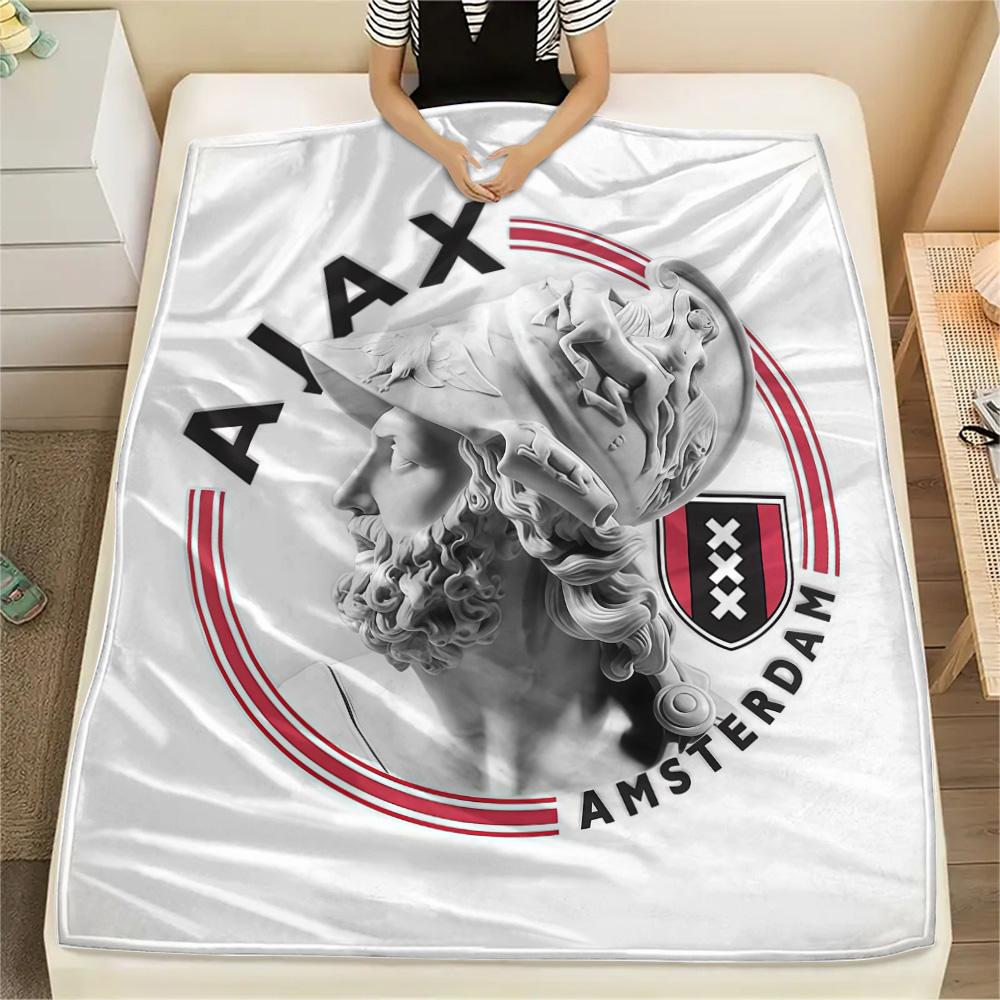Amsterdamsche Football Club Ajax Flannel Blanket, High quality Comfortable for All Seasons, Home Decor, Warmth and Comfort