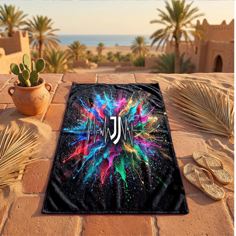 Asciugamano da Spiaggia in Microfibra con Stampa Juventus FC Asciugatura Rapida Assorbente Grande Asciugamano per Spiaggia Nuoto Viaggio