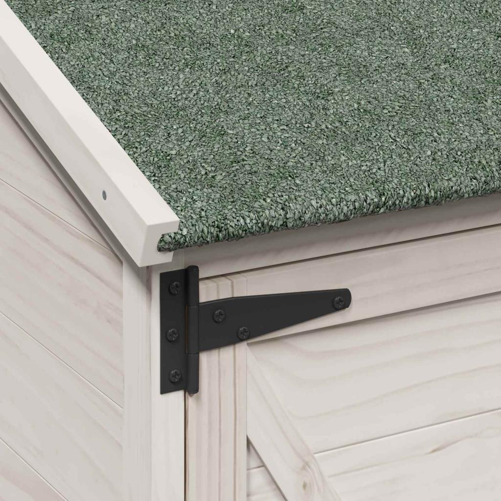 Garden Shed White 106 x 56 x 113.5 cm Solid Spruce Wood