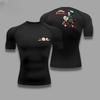 Men Summer Athletic Compression T-Shirt Breathable QuickDry HighElasticity Short Sleeve Tee with Bold Izuku Midoriya Graphic Gym
