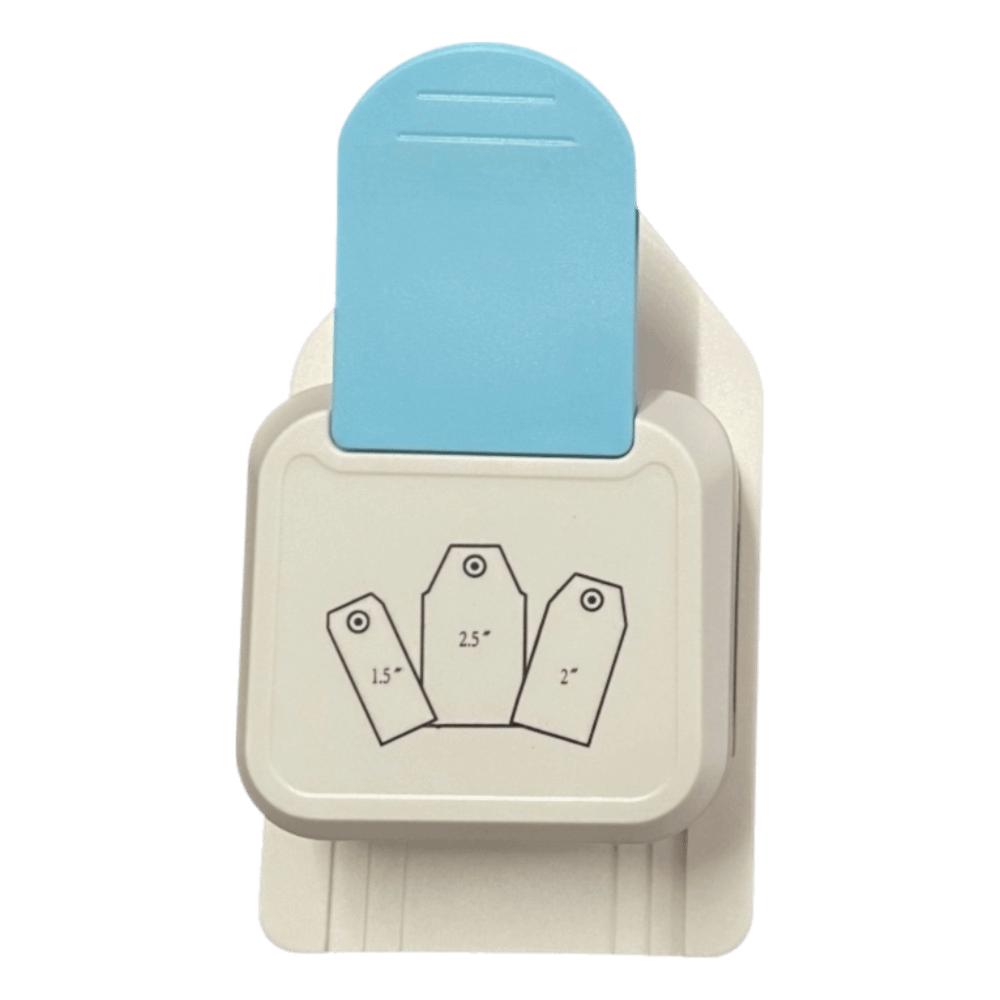 3 in 1 Label Punch Easy to Operate 1.5in+2in+2.5in Corner Paper Punch White and Blue Sturdy Plastic Alloy Paper Crafting Punch