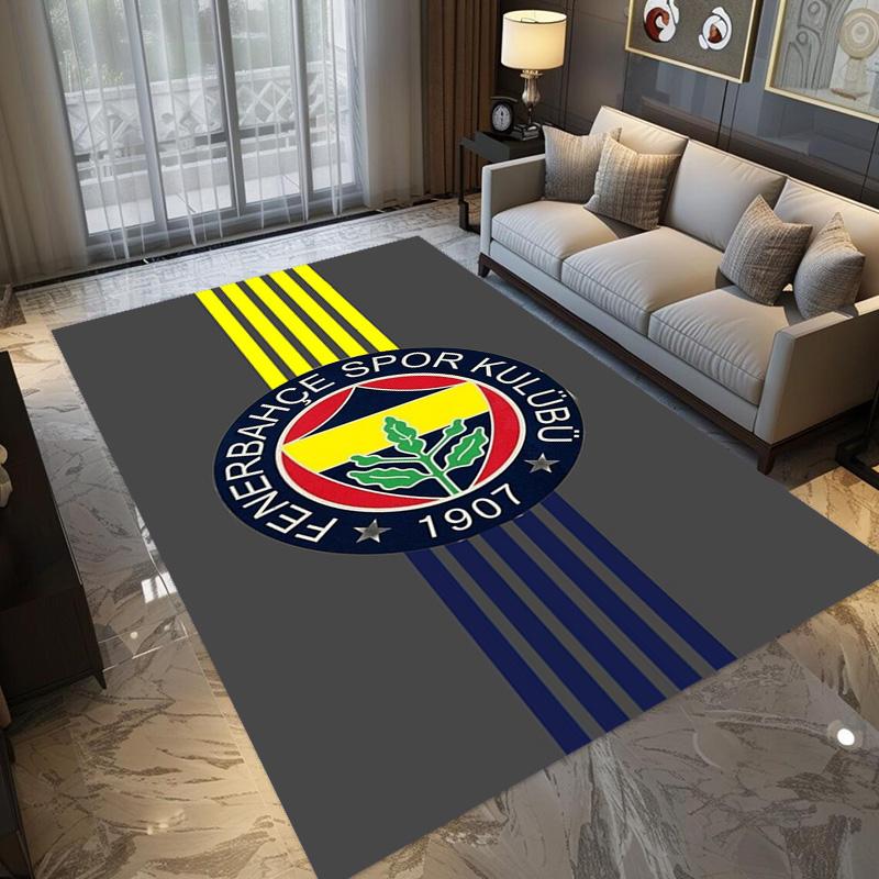 Eredità Fenerbahçe: Tappetini per pavimenti con stampa a motivi del 1907 Zerbino Cuscino per sedia da ufficio per stanza