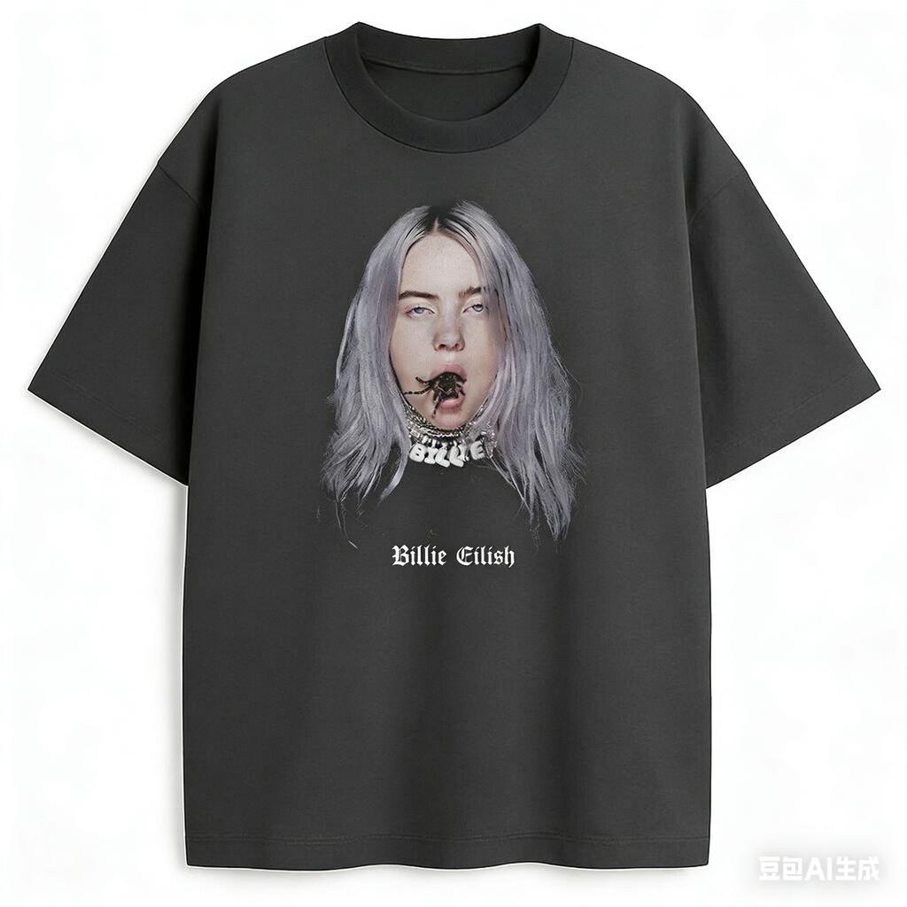 Billie Eilish Spider Tshirt Unisex and Women Summer Cotton Y2K Clothing Casual Fashion Round Neck Short Sleeved Tee Streetwear