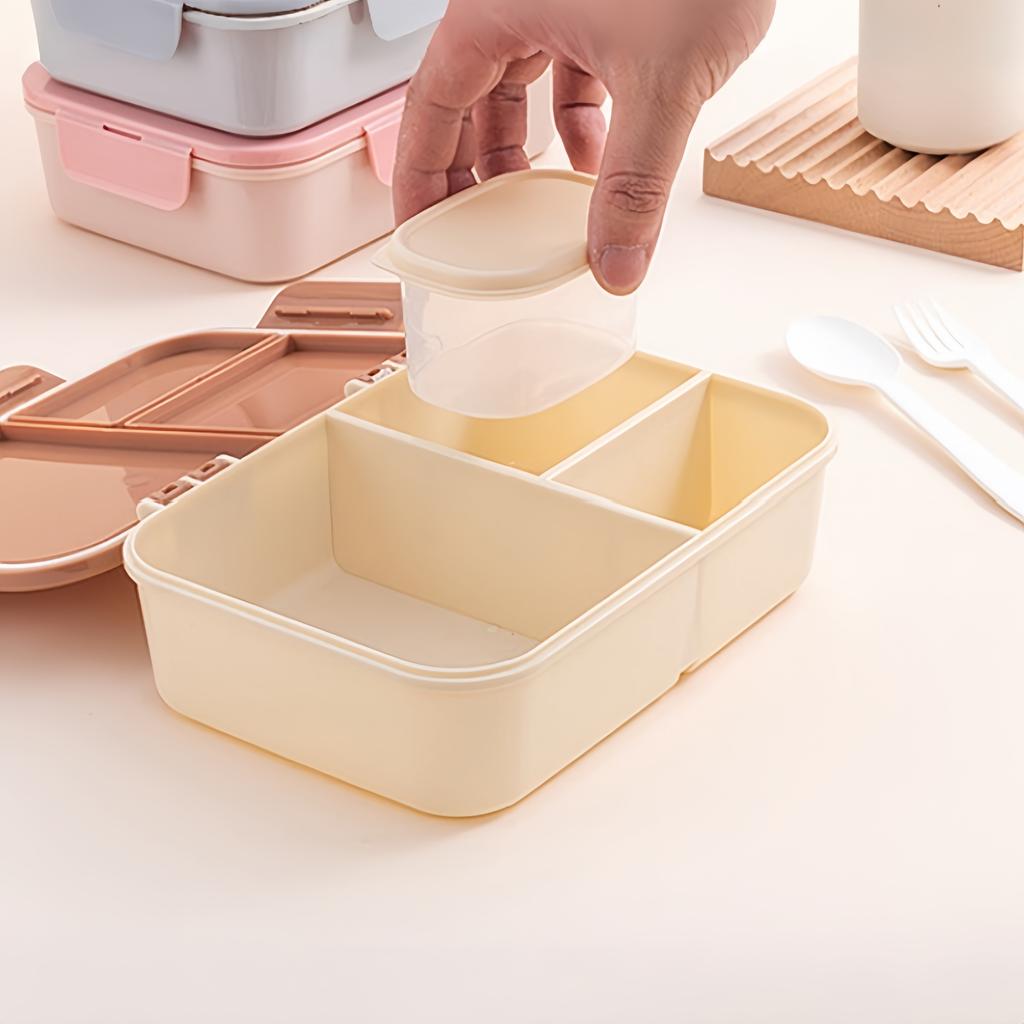 1 Stück 1200 ml Flip-Top Lunchbox Tragbare Kunststoff-Bento-Box Tragbares Auslaufsicheres & Wasserdichtes Design für Outdoor-Gebrauch Hochschule Büro