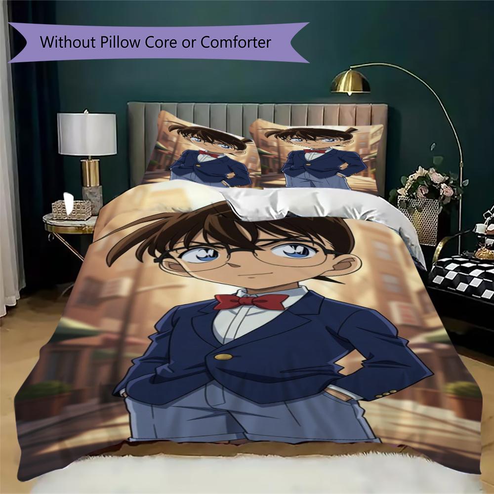 Detective Conan Anime Character Bedding 1 Duvet Cover 2 Pillowcase Without Core Without Core Soft And Comfortable Christmas Birthday Gift