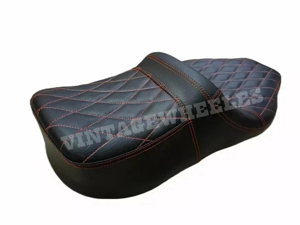 Fits For Royal Enfield Interceptor 650cc Cushioned Dual Seat Diamond Design
