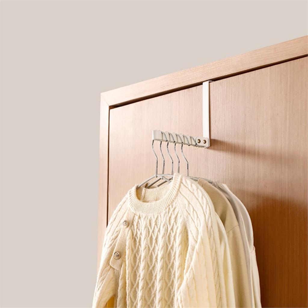 Foldable Storage Rack Behind the Door Foldable Hook on the Door for Hangers Clothes Storage Hook Hanger Storager