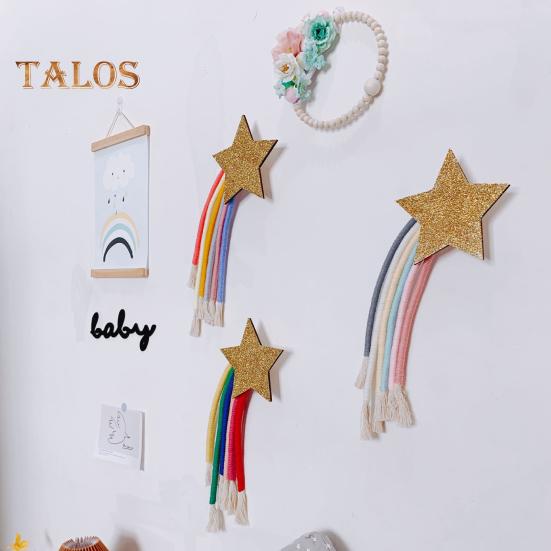 

TDStore Lucky Star Радужный гобелен Ремесло Вязание с кисточками Настенный подвесной декор