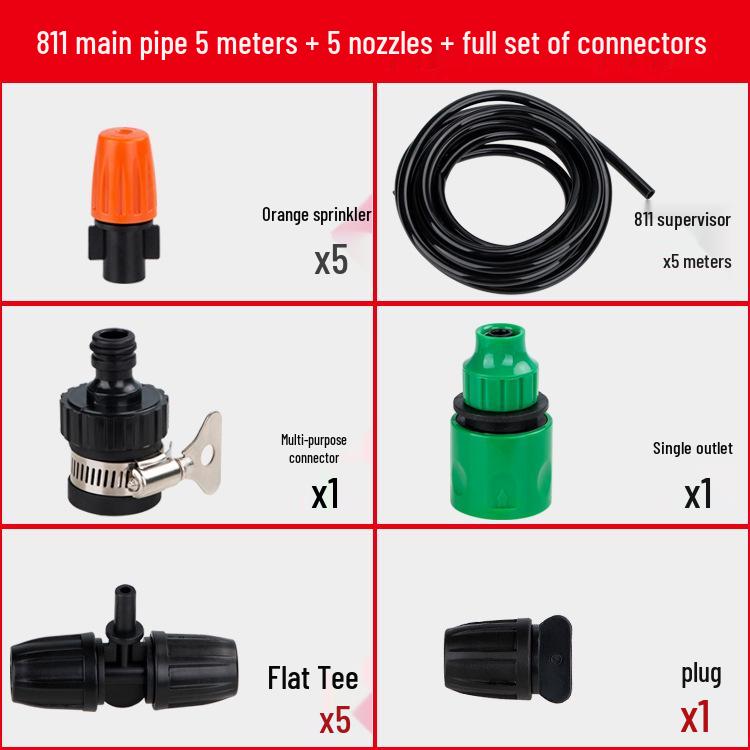 Atomizing Nozzle for Cooling, Dust Removal, and Irrigation in Gardens and Greenhouses