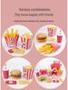 Children's Wooden Hamburger & Fries Pretend Play Set - Kitchen Game Gift for Boys & Girls