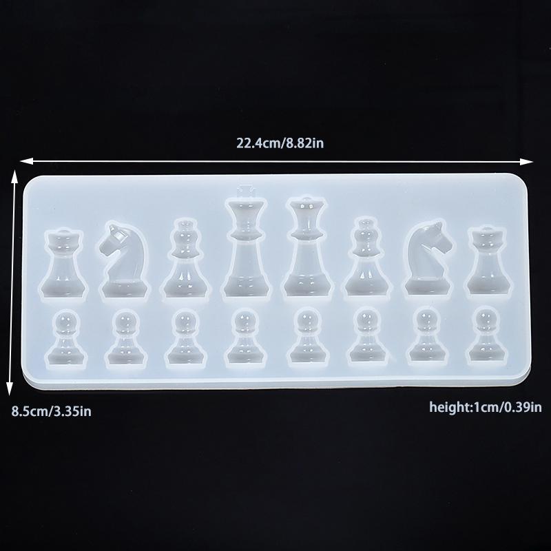 Internationale Schachform Silikonform DIY Ton UV Epoxidharzform Anhängerformen für Schmuck DIY