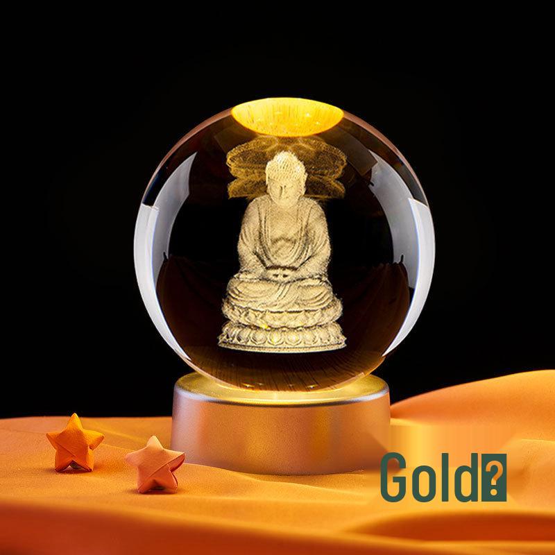 Seated Buddha Romantic Crystal Night Light Gift for Girlfriend