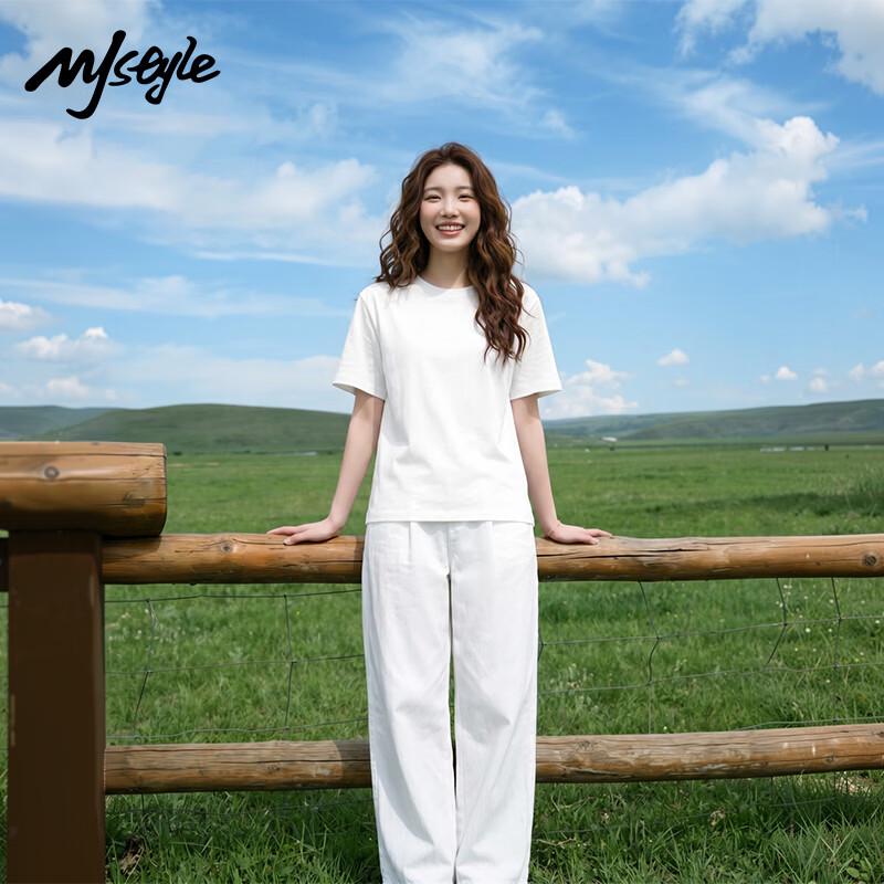 MJ STYLE Women s Loose Fit Pure Cotton Short Sleeve T-Shirt 2XL