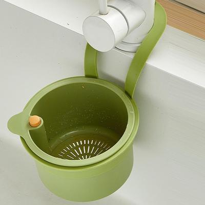 Sink Strainer Basket Press Automatic Dumping Sink Strainer Basket Fruit Vegetable Leftover Waste Draining Colander for Home