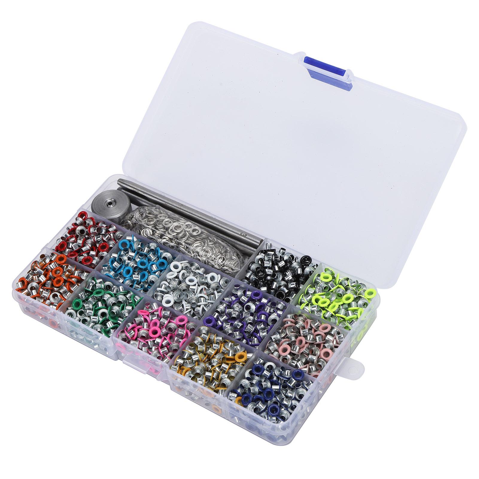 

Цветные металлические полые заклепки для перфорации одежды с инструментом для установки дырокола