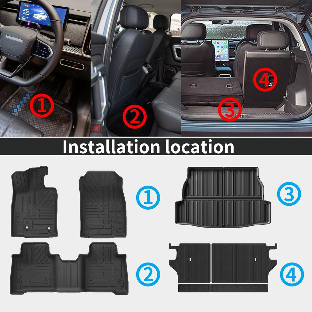 for Toyota RAV4 2026 2027 LHD RHD TPE Car Trunk Mats & Seat Back Quick Clean Non-Slip Bottom All Season Use Accessories