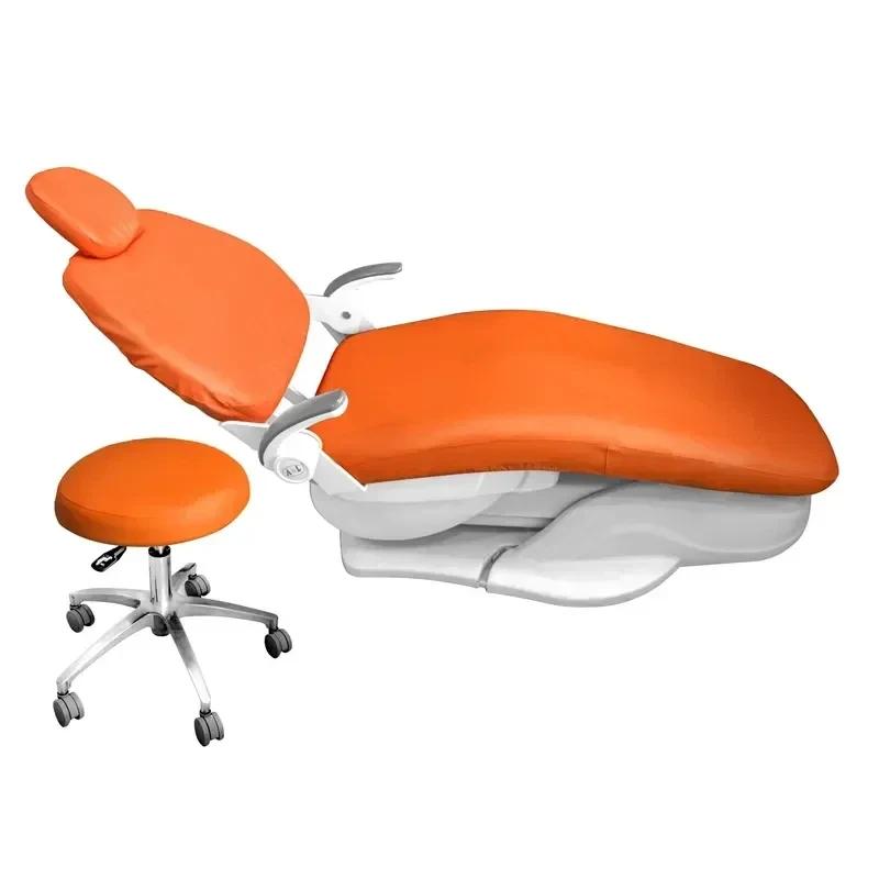 Ensemble de 4 Housses de Siège de Fauteuil Dentaire Housse de Protection Élastique Imperméable en Cuir PU pour Équipement de Laboratoire Dentaire