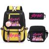 Animation Cartoon Peripheral Primary And Secondary School Students Schoolbag Multi-Functional Large-Capacity Leisure Backpack Three-Piece Set