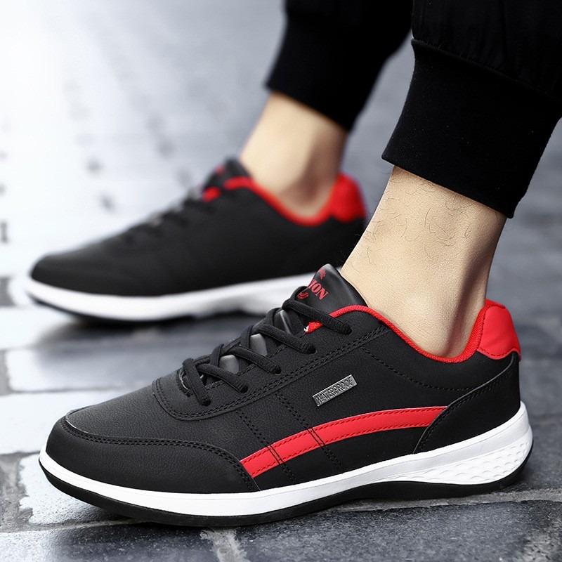 Men's Shoes Spring and Summer Fashion Do Not Stew Feet Casual Shoes Blue Outdoor Trend Simple Leather Sneakers