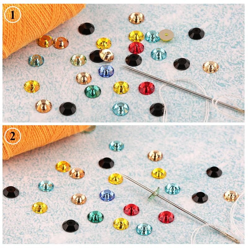 Hot Sale Drill White Flat Bottom Medium Hole Drill Guomao A Drill Round Glass Drill Clothing Accessories Diy Jewelry Accessories