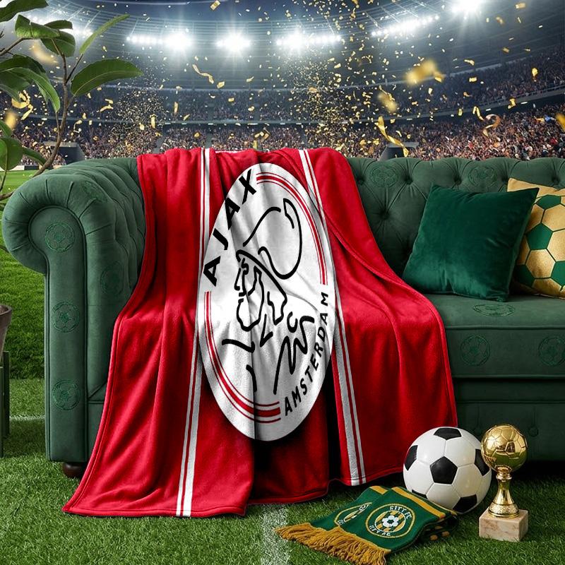 Coperta Plaid Ajax Amsterdam Coperta in Flanella Peluche per Divano Letto Regali per Uomini Donne Coperta da Viaggio Picnic Regali di Natale per Fan