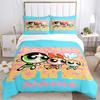 Custom Textile Power Puff Girls Bedding 3 Piece Set HD Print Duvet Cover Pillowcases for Teens Adult Bedroom Decoration