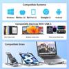 USB C Laptop Docking Station Stand With 8-in-1 HUB USB3.0 4K HDMI SD TF Card Reader Adjustable Aluminium Bracket for PC Notebook