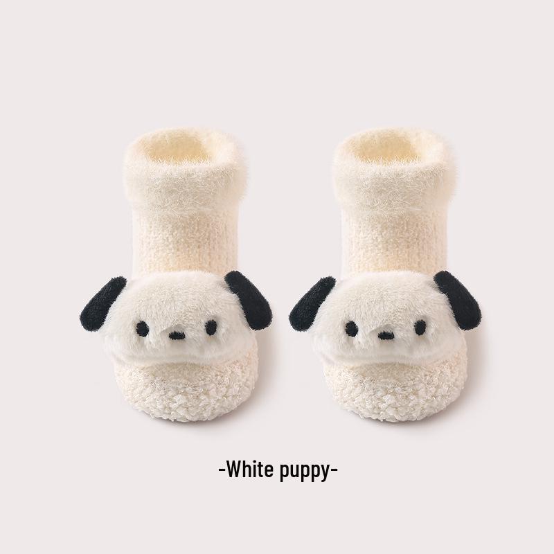 Cartoon Infant Non-Slip Mid-Calf Winter Socks - Thick & Warm Floor Shoes