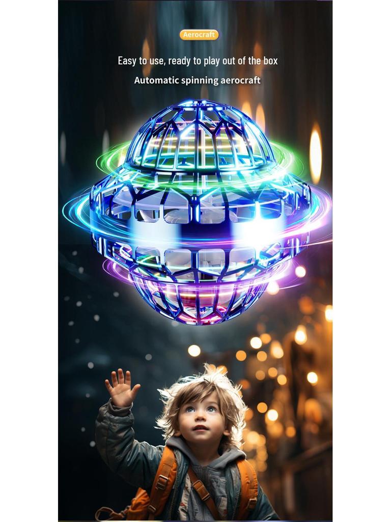 Interstellar Return UFO Luminous Gyro: Magic Flying Saucer Toy