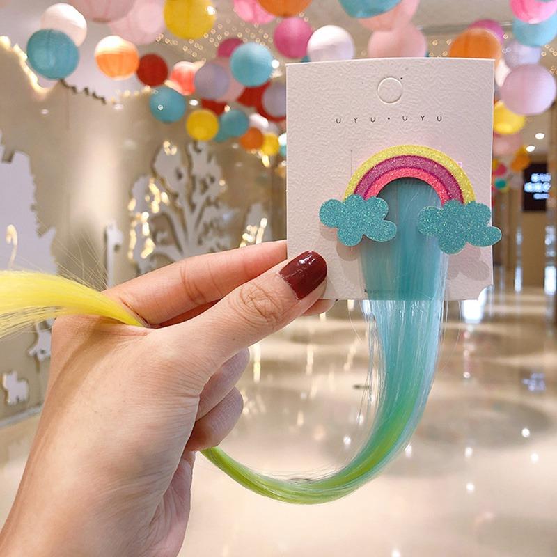 

Детская заколка для волос с рисунком из мультфильма, одинарный парик, заколка для волос, милая девушка, боковая заколка, заколки для челки, детские аксессуары для волос