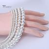 4/5/8/10mm Women Necklace Beaded Elegant Temperament Noble Dainty Luxury High Gloss Faux Pearl Clavicle Necklace Fashion Jewelry