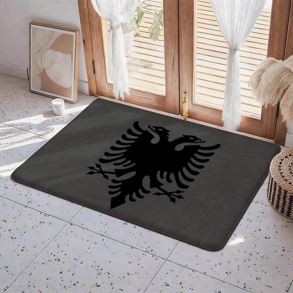 Country A Albania Floor Mat Eco  Flannel Doormat Non Slip Odorless Indoor Floor Rug Soft Short Plush Home Mat