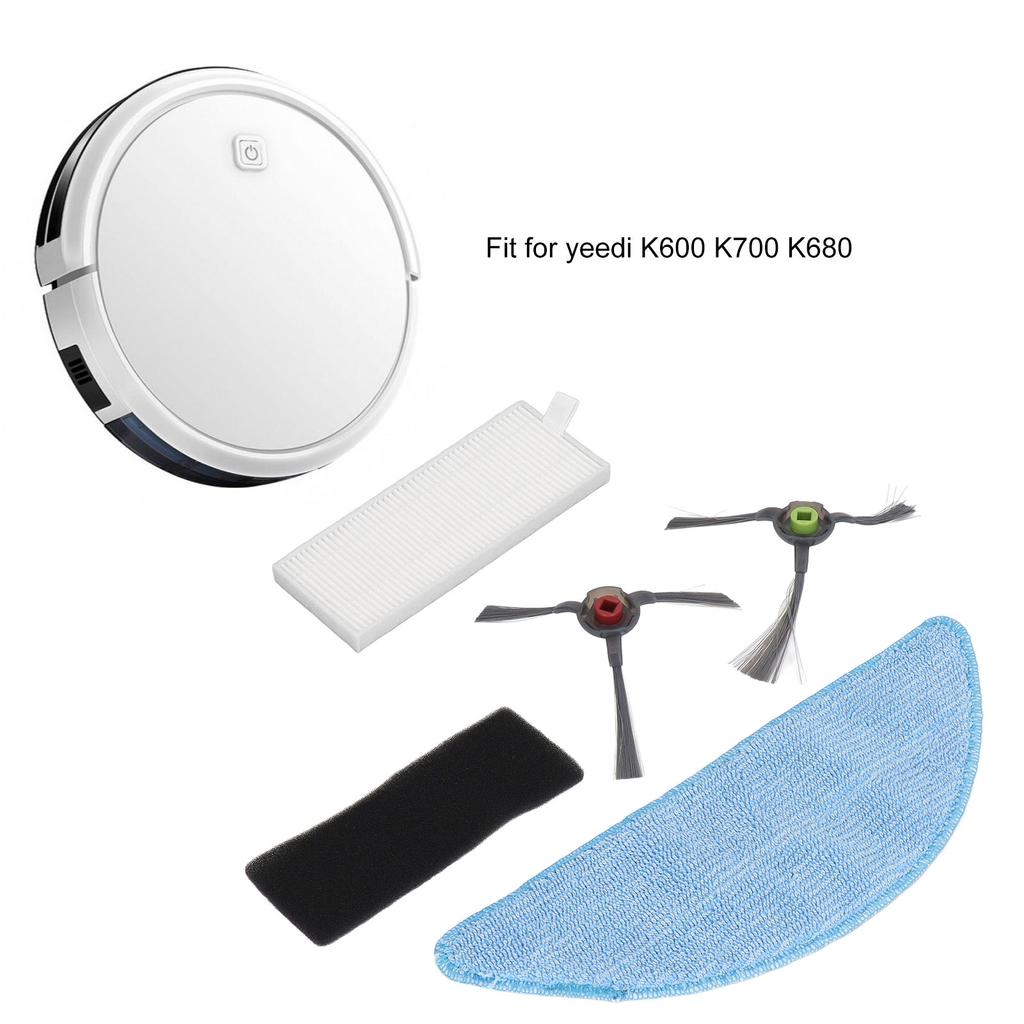 Robot Clner Rag Filter Set Replacble Reusable Robot Clner Side Brush Set for   K600  00 K680