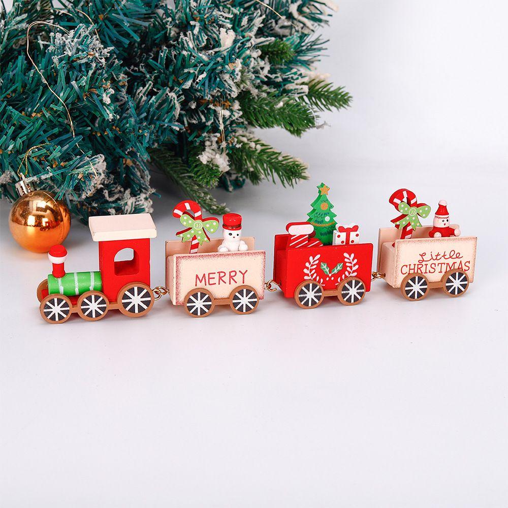 Festival Train Christmas Decorative Train Wood Christmas Decoration Home Decoration