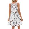 Summer Boho Dresses for Women Adjustable Spaghetti Strap Fashion Beach Vacation Casual Sundresses with Pockets