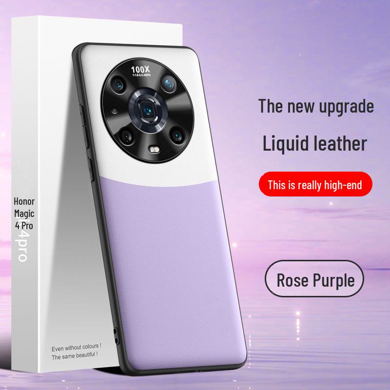 Liquid Leather Shell Protective Cover for Honor Magic 4 Pro Provides Anti-fall Protection In a Single Piece Shipment.