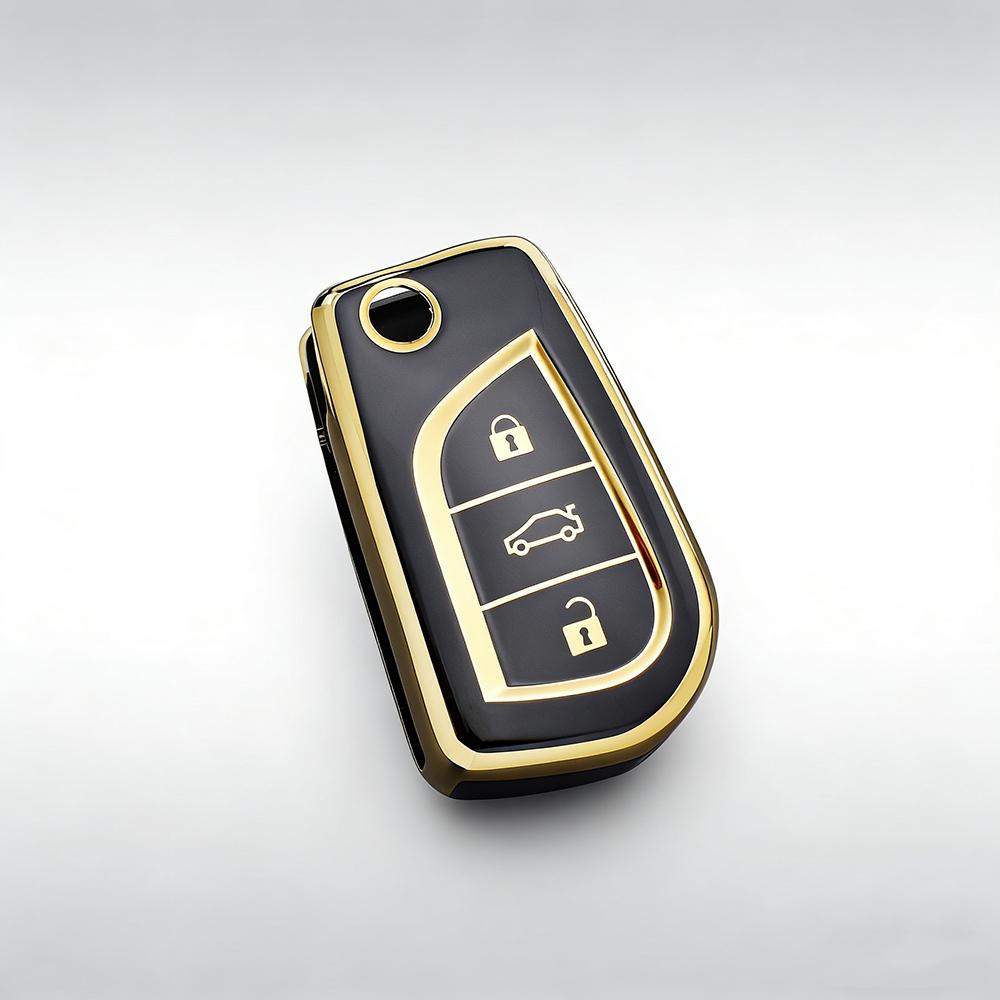 Shockproof Soft Tpu Flip Key Case Shell Fob For Toyota Camry Rav4 Corolla C-Hr Auris Yaris Aygo Avensis Verso Scion Im Key Bag