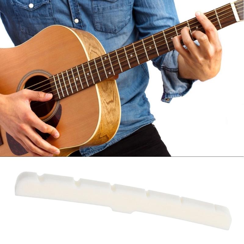 Slotted Guitar Bone Nut Up Saddles Vintage Modern Style Electric Guitar 6 String Pre-Slotted Nut Replacement Parts