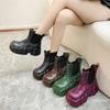 2026 New Eco-Friendly Fashion Women Rain Boots Outdoor Comfortable Designer Shoes Women Trend Luxury Platform Ankle Boots Women