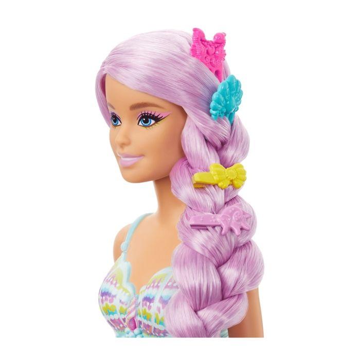 Mermaid Doll - BARBIE - Pink Hair - 18 Cm - Hair Accessories - For Children Aged 3 To 10