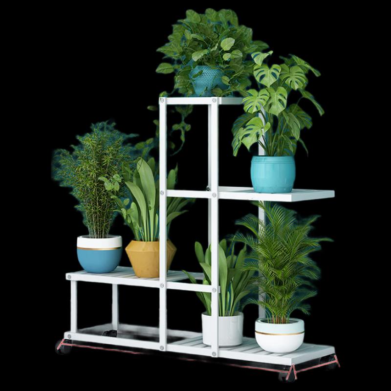 Multi-tier Floor Plant Stand for Balcony and Living Room