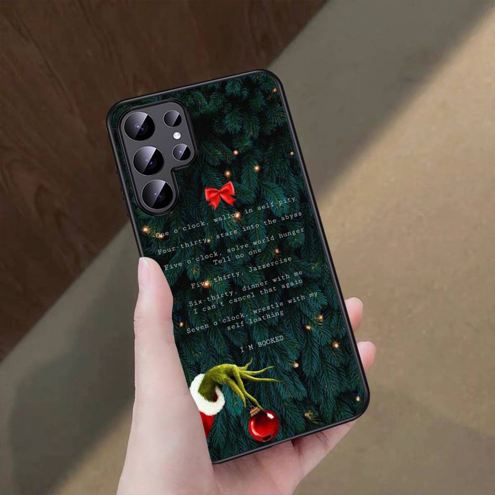 

C-Christmas G-Green M-Monsters Phone Case For Samsung S 24 fe 25 Ultra plus 20 lite 21 30 22 23 24 22 Ultra 5G Fundas Samsung S22 Plus 5G
