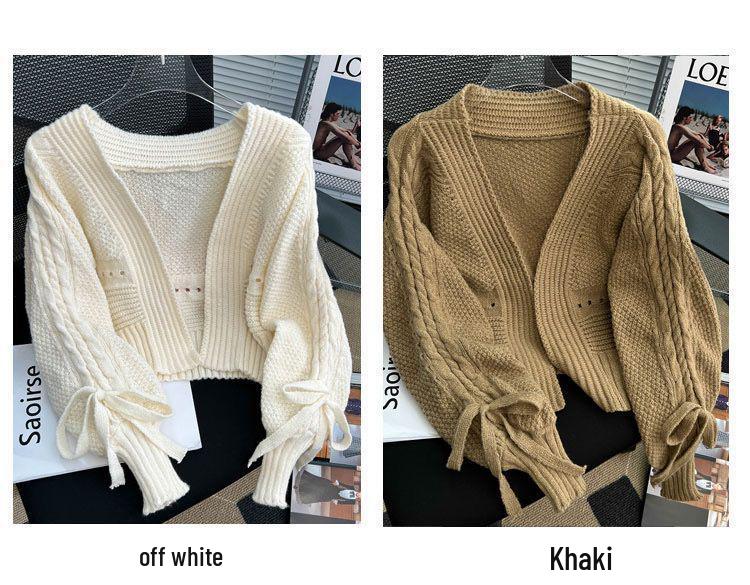 Damen 2025 Herbstmode Locker gestrickte Strickjacke – Sanfter Stil Kurzer Pullovermantel