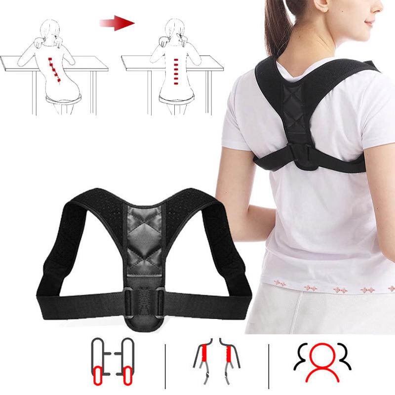Back Posture Corrector Fastener Tape Adjustable Hunchback Correction Belt Comfortable Back Support Belt