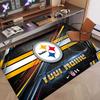 Custom Rug Pittsburgh Steelers Pattern Print Name Text Soft Non‑Slip Floor Carpet for Home Indoor Decoration