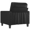 Vidaxl Armchair, Black, 60 Cm, Upholstered In Faux Leather