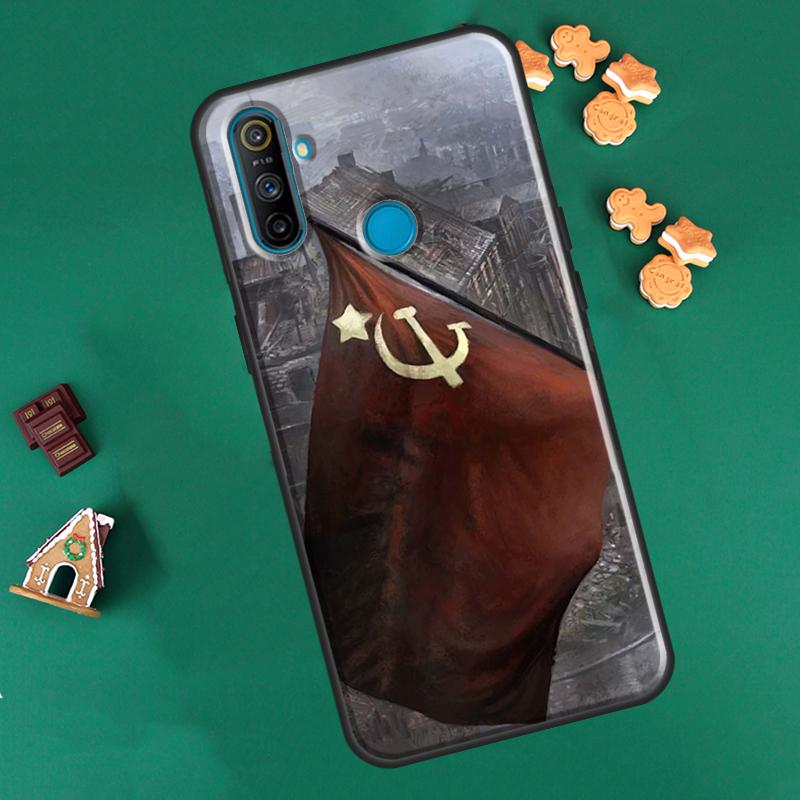 USSR Flag Soviet Union For OnePlus 9R 8T Nord2 9 10 Pro Case For OPPO Realme 9i 8i 8 Pro GT Neo 2 GT Master Cover